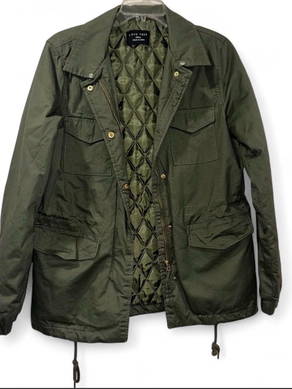 Love Tree Women’s Dark Olive Green Jacket Small